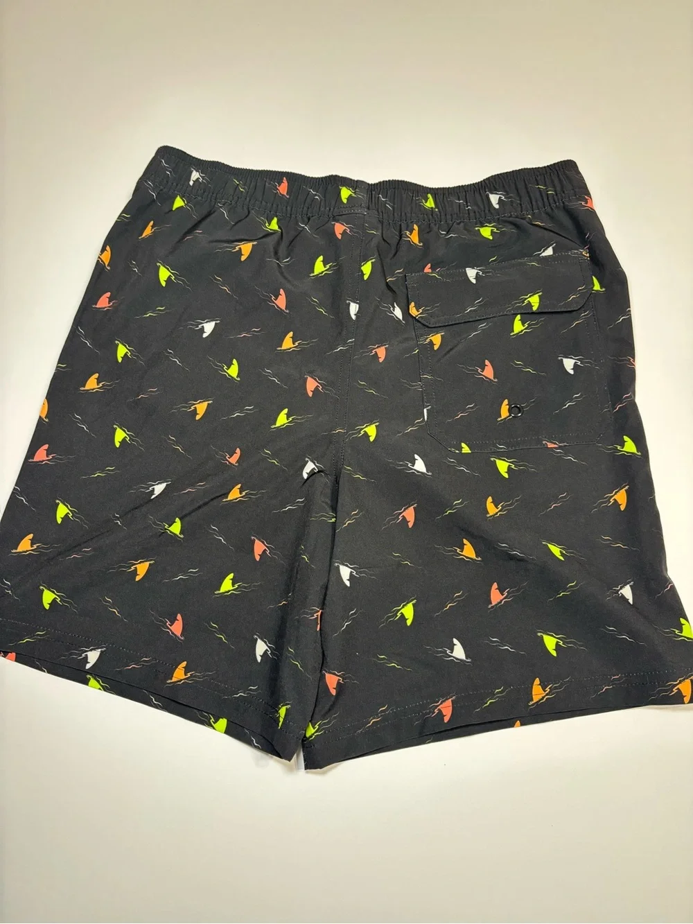 Boys  Black Swim Shorts with Neon Surf Print size 14-16